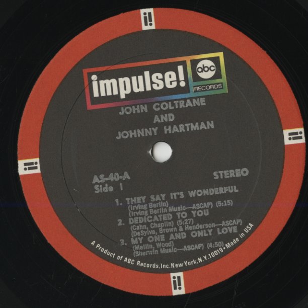 John Coltrane And Johnny Hartman / ジョン・コルトレーン　ジョニー・ハートマン (AS-40)