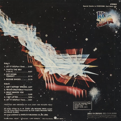 KC & The Sunshine Band - KC & The Sunshine Band (RCA-6325) 1975 JPN TK Records - RCA｜中古LP