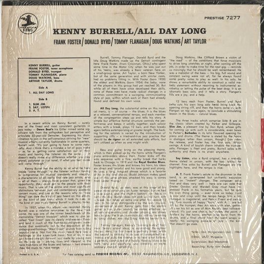 Kenny Burrell / ケニー・バレル / All Day Long (PR7277)