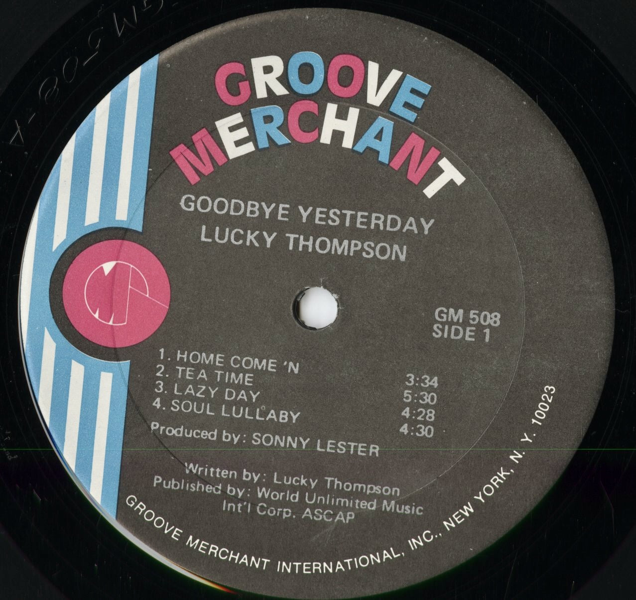 ラッキー・トンプソン / Lucky Thompson『Goodbye Yesterday』(GM 508