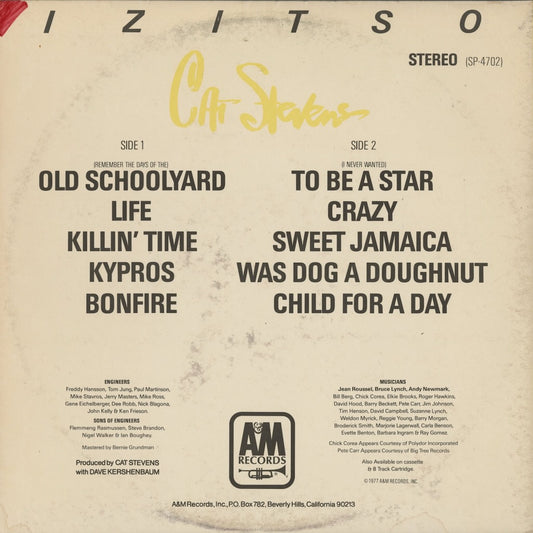 Cat Stevens / キャット・スティーヴンス / Izitso (SP4702)