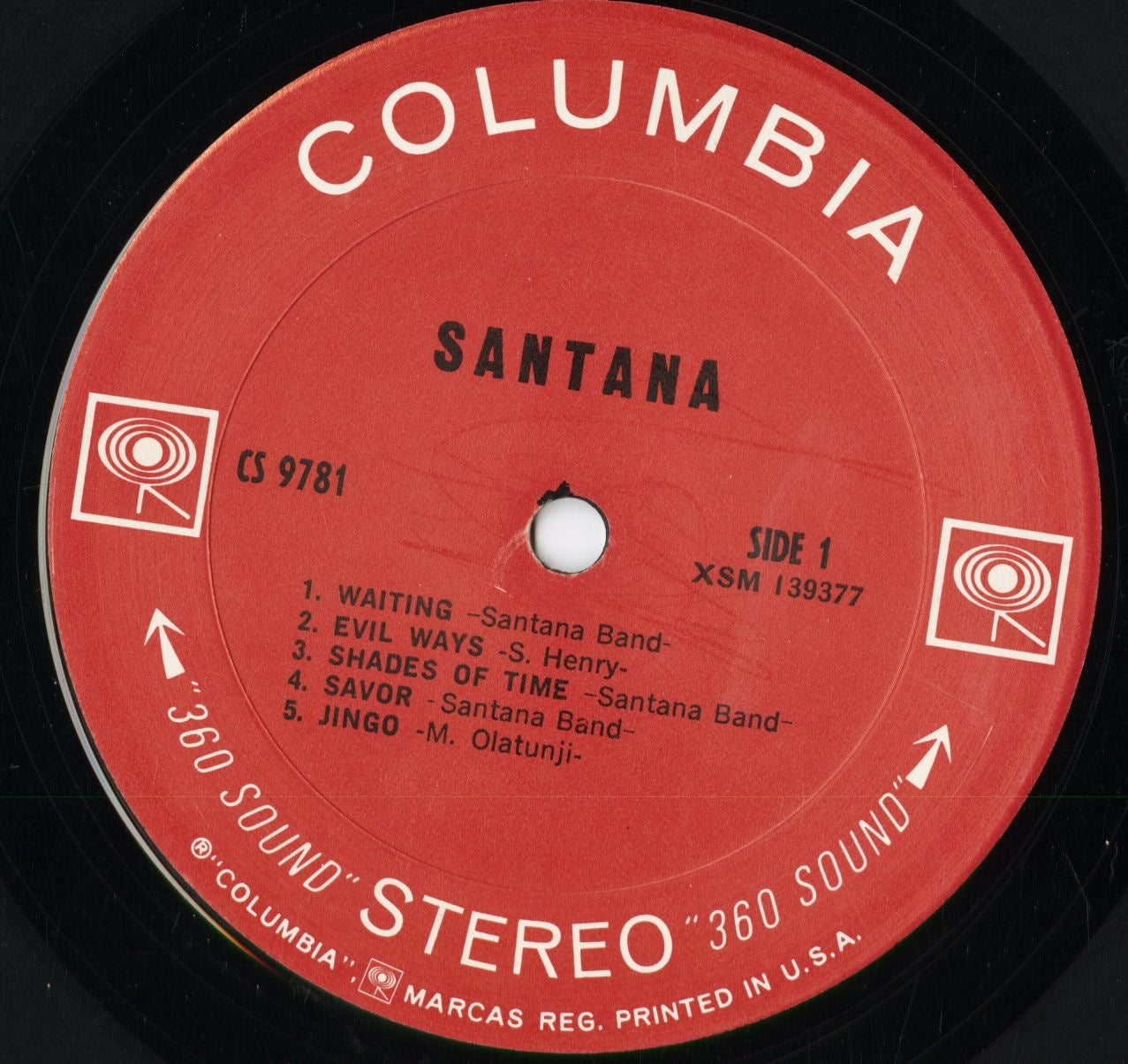 サンタナ / Santana『S.T.』(CS 9781) USオリジナル盤 中古レコード LP
