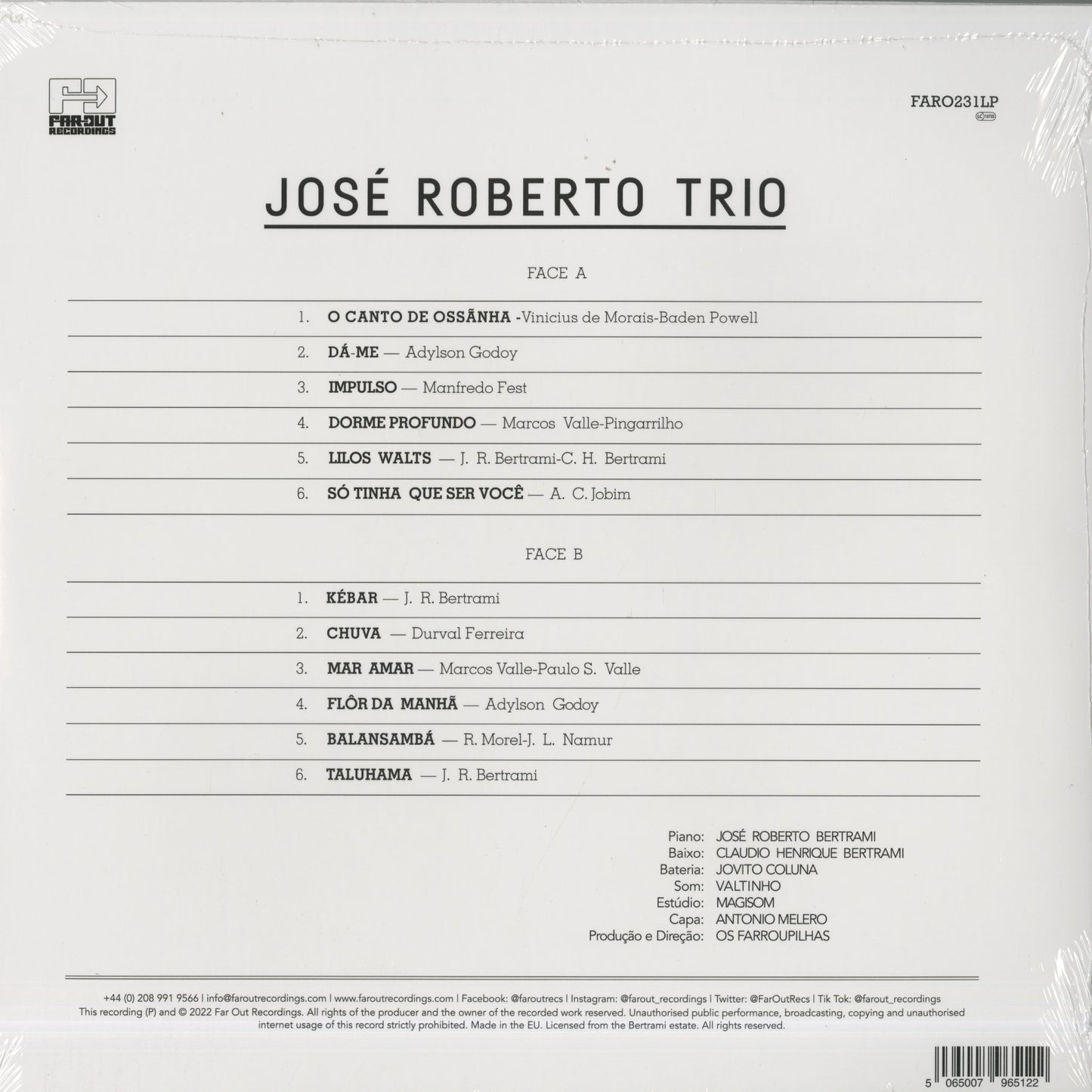 Jose Roberto Trio (1966) (FARO231LP)