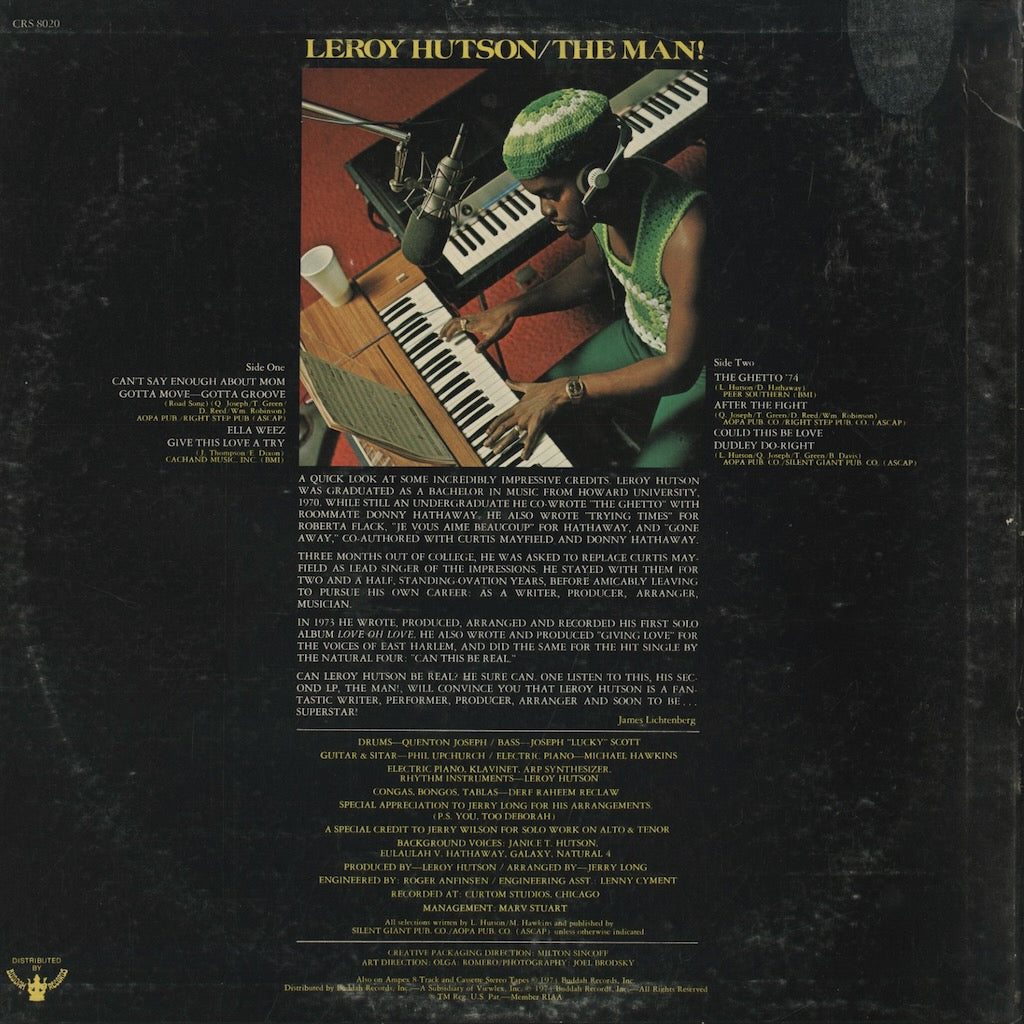 Leroy Hutson / リロイ・ハトソン / The Man! (CRS 8020) – VOXMUSIC
