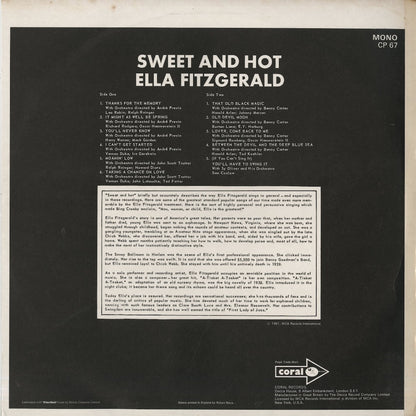 Ella Fitzgerald / エラ・フィッツジェラルド / Sweet And Hot (CP 67)