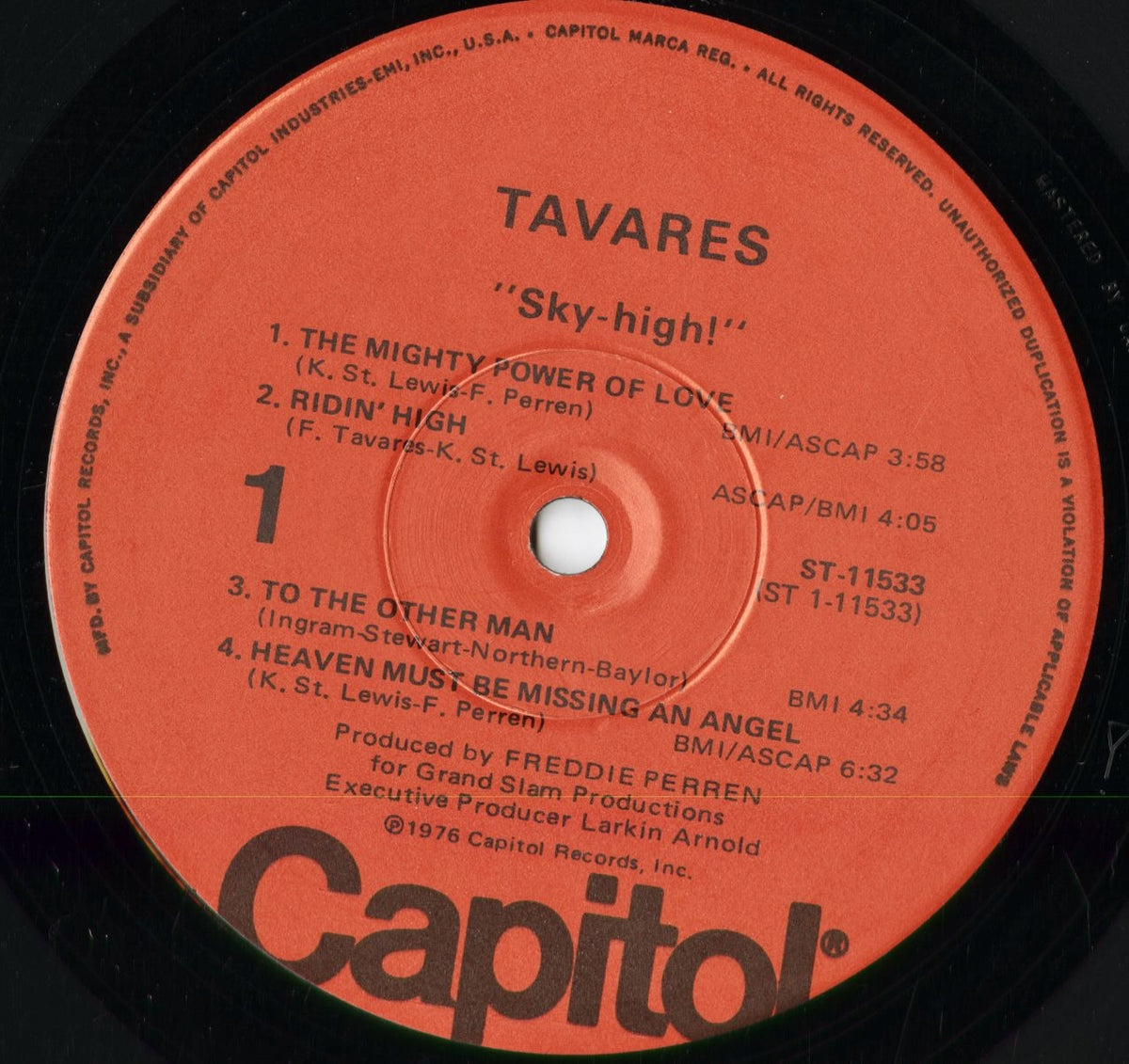 Tavares - Sky High (ST11533) 1976 US Capitol｜中古LP