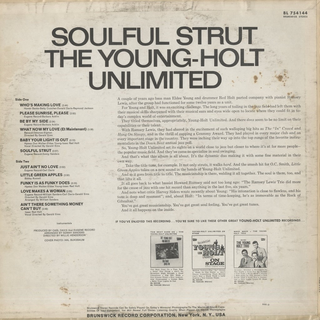 Young Holt Unlimited / ヤング・ホルト・アンリミテッド / Soulful Strut (BL754144)
