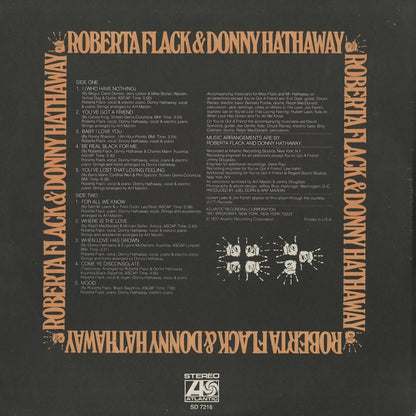 Roberta Flack & Donny Hathaway / ロバータ・フラック ダニー・ハサウェイ / Roberta Flack & Donny Hathaway (SD7216)