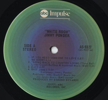 Jimmy Ponder - White Room (AS-9327) 1977 US ABC Impulse｜中古LP