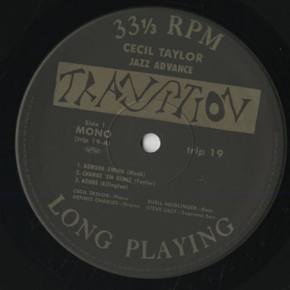 Cecil Taylor / セシル・テイラー / Jazz Advance (TRLP 19)