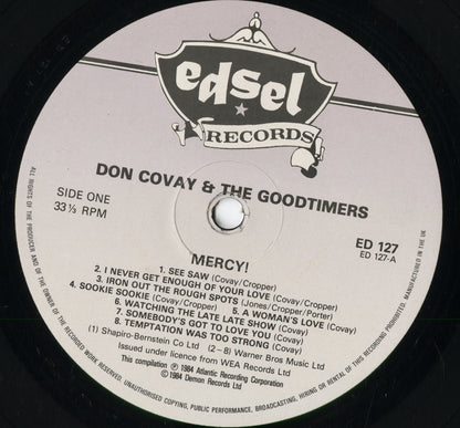 Don Covay & The Goodtimers - Mercy! (ED 127) 1984 UK Edsel｜中古LP