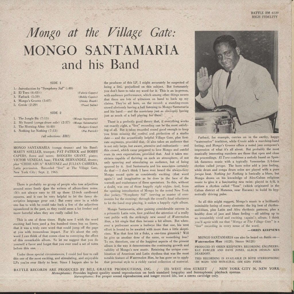 Mongo Santamaria / モンゴ・サンタマリア / Mongo At The Village Gate (BS96129)