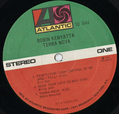 Robin Kenyatta - Terra Nova (SD1644) 1973 US Atlantic｜中古LP