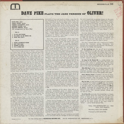 Dave Pike / デイヴ・パイク / Plays The Jazz Version Of Oliver! (MVLP36)