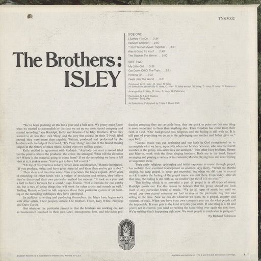 The Isley Brothers - The Brothers: Isley (TNS 3002) 1969 US T-Neck｜中古LP