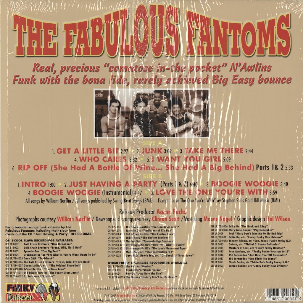 The Fabulous Fantoms / ファビュラス・ファントムズ / Just Having A Party (DEL LP 0035)