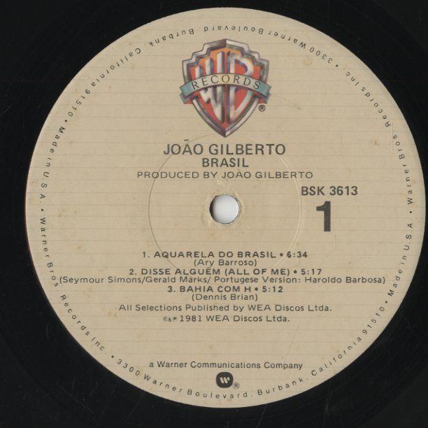 Joao Gilberto / ジョアン・ジルベルト / Brasil (BSK3613) – VOXMUSIC WEBSHOP