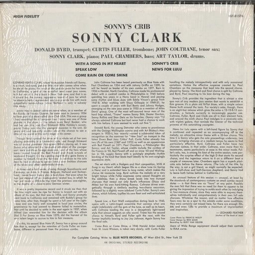 SONNY'S CRIB ソニー・クラーク ブルーノート Sonny Clark - Sonny's Crib - Blue Note Vinyl Record Reissue