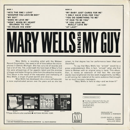Mary Wells - Sings My Guy (M5-167V1) 1981 US Motown｜中古LP