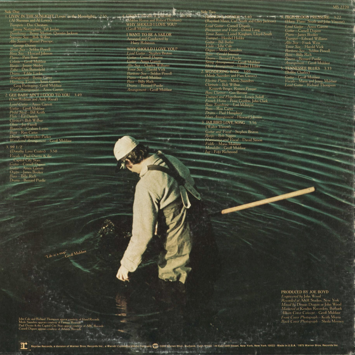 Geoff Muldaur - Is Having A Wonderful Time (MS 2220) 1975 US Reprise｜中古LP