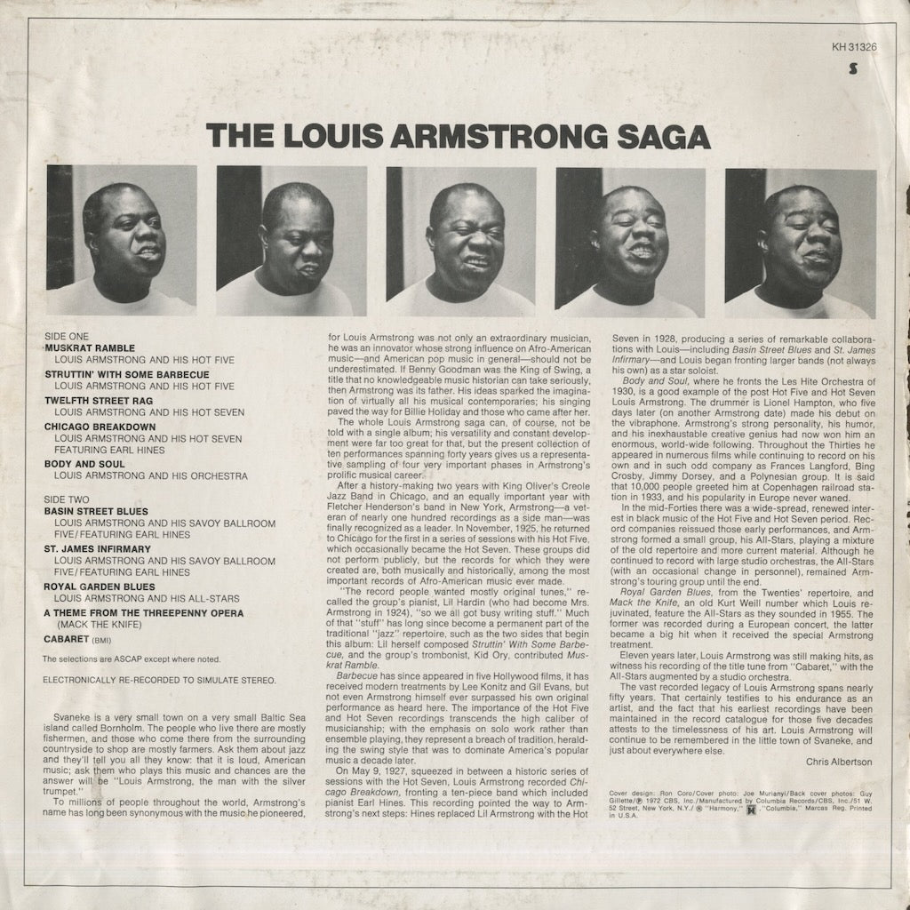 Louis Armstrong / ルイ・アームストロング / The Louis Armstrong Saga (KH31326)