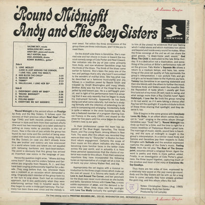 Andy And The Bey Sisters / アンディ・アンド・ザ・ベイ・シスターズ / 'Round Midnight (PR 7411)