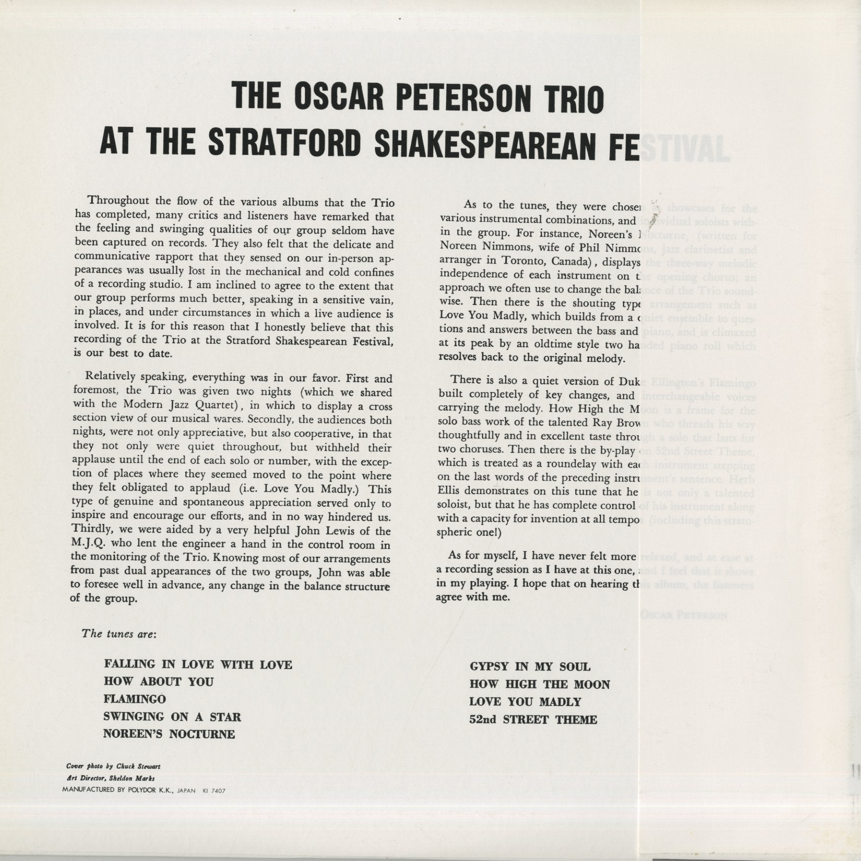 Oscar Peterson / オスカー・ピーターソン / At The Stratford