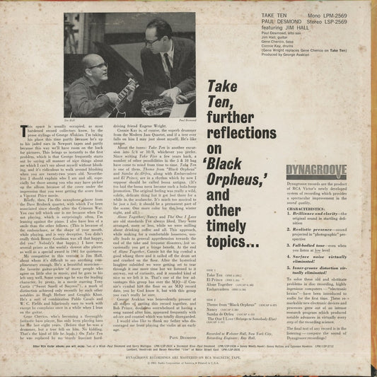 Paul Desmond / ポール・デズモンド / Take Ten (LSP-2569)