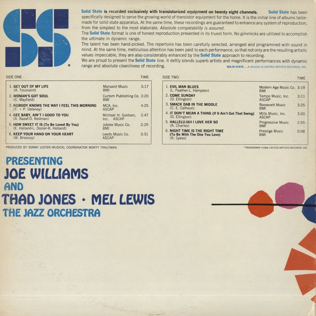 Joe Williams / ジョー・ウィリアムス / Presenting Joe Williams And Thad Jones (SS 18008)