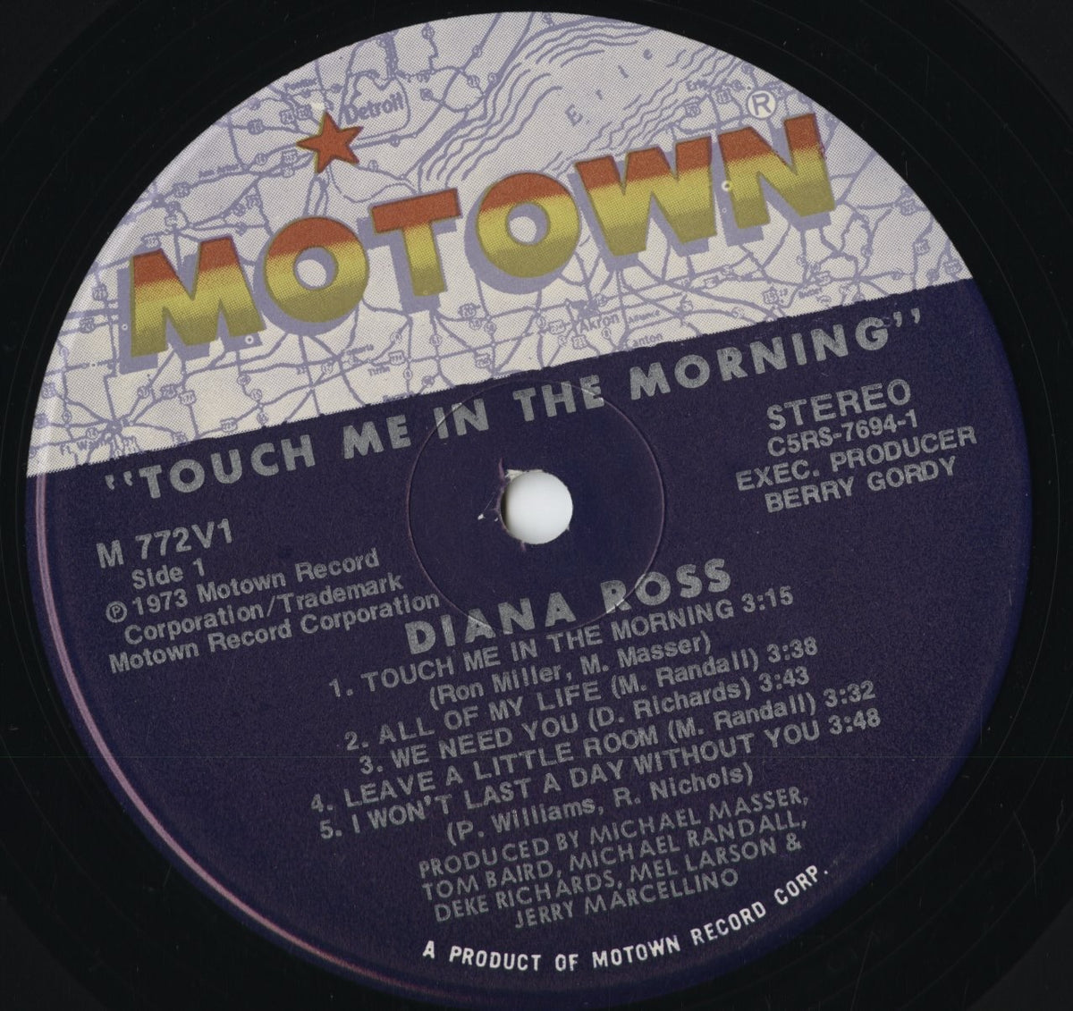 Diana Ross - Touch Me In The Morning (M772V1) 1973 US Motown｜中古LP
