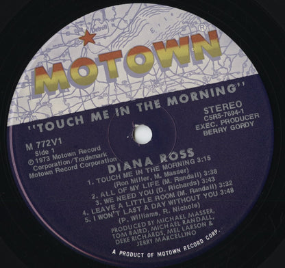 Diana Ross - Touch Me In The Morning (M772V1) 1973 US Motown｜中古LP