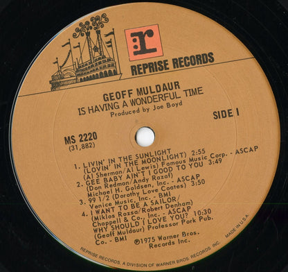 Geoff Muldaur - Is Having A Wonderful Time (MS 2220) 1975 US Reprise｜中古LP