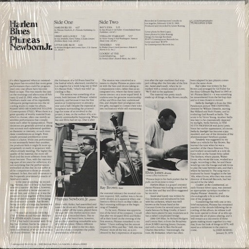 Phineas Newborn - Harlem Blues (S7634) 1979 US Contemporary｜中古LP