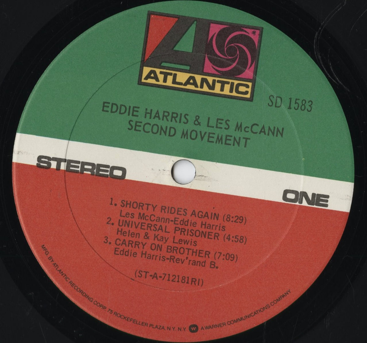 Eddie Harris & Les McCann - Second Movement (SD 1583) 1978 US Atlantic｜中古LP