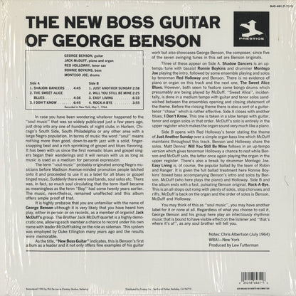 George Benson - The New Boss Guitar Of George Benson (OJC-461) 1990 US Prestige - OJC｜中古LP