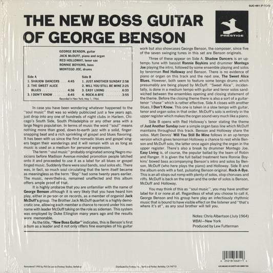 George Benson - The New Boss Guitar Of George Benson (OJC-461) 1990 US Prestige - OJC｜中古LP