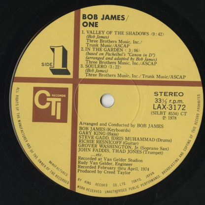 Bob James / ボブ・ジェームス / One (LAX-3172)