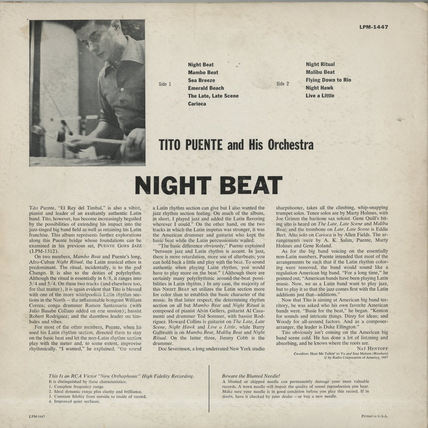 Tito Puente / ティト・プエンテ / Night Beat (LPM1447)