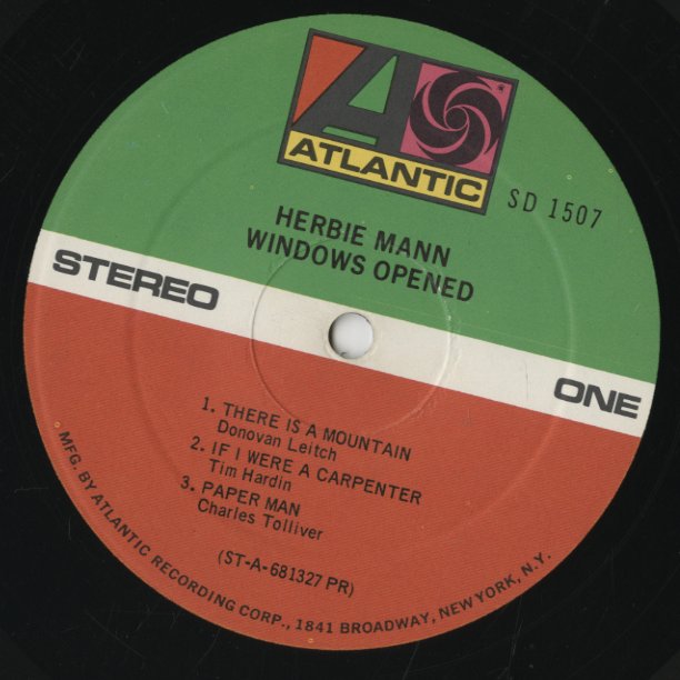 Herbie Mann / ハービー・マン / Windows Opened (SD1507)