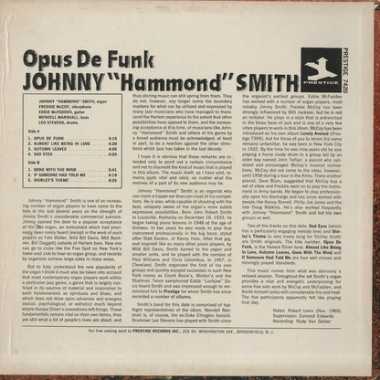 Johnny Hammond Smith / ジョニー・ハモンド・スミス / Opus De Funk (PR7420)