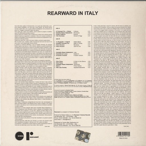 Rearward In Italy Rare Italian Jazz LP 中古レコード | 2枚組