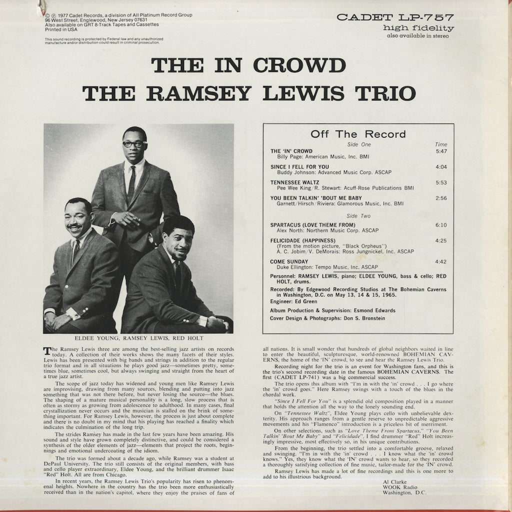 Ramsey Lewis / ラムゼイ・ルイス / The In Crowd (CA-757)