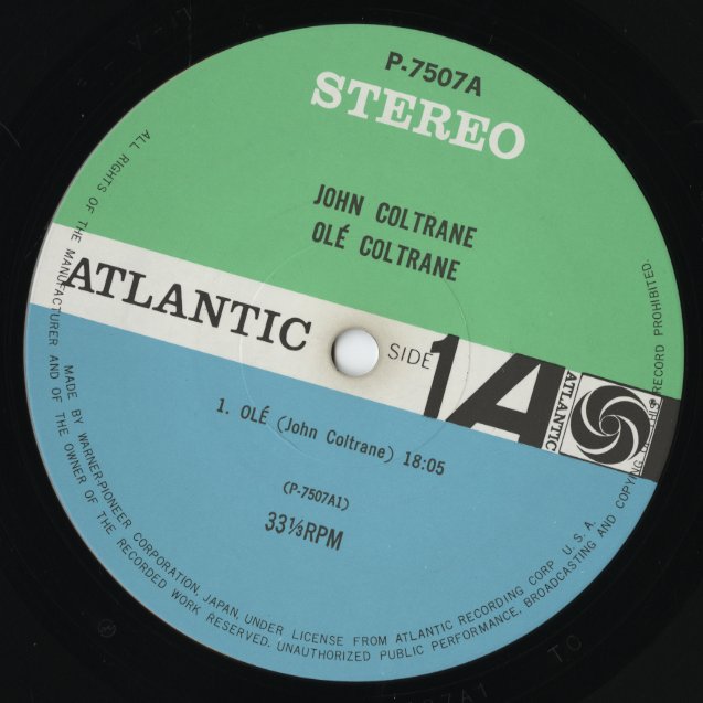 John Coltrane / ジョン・コルトレーン / Olé Coltrane (P-7501A