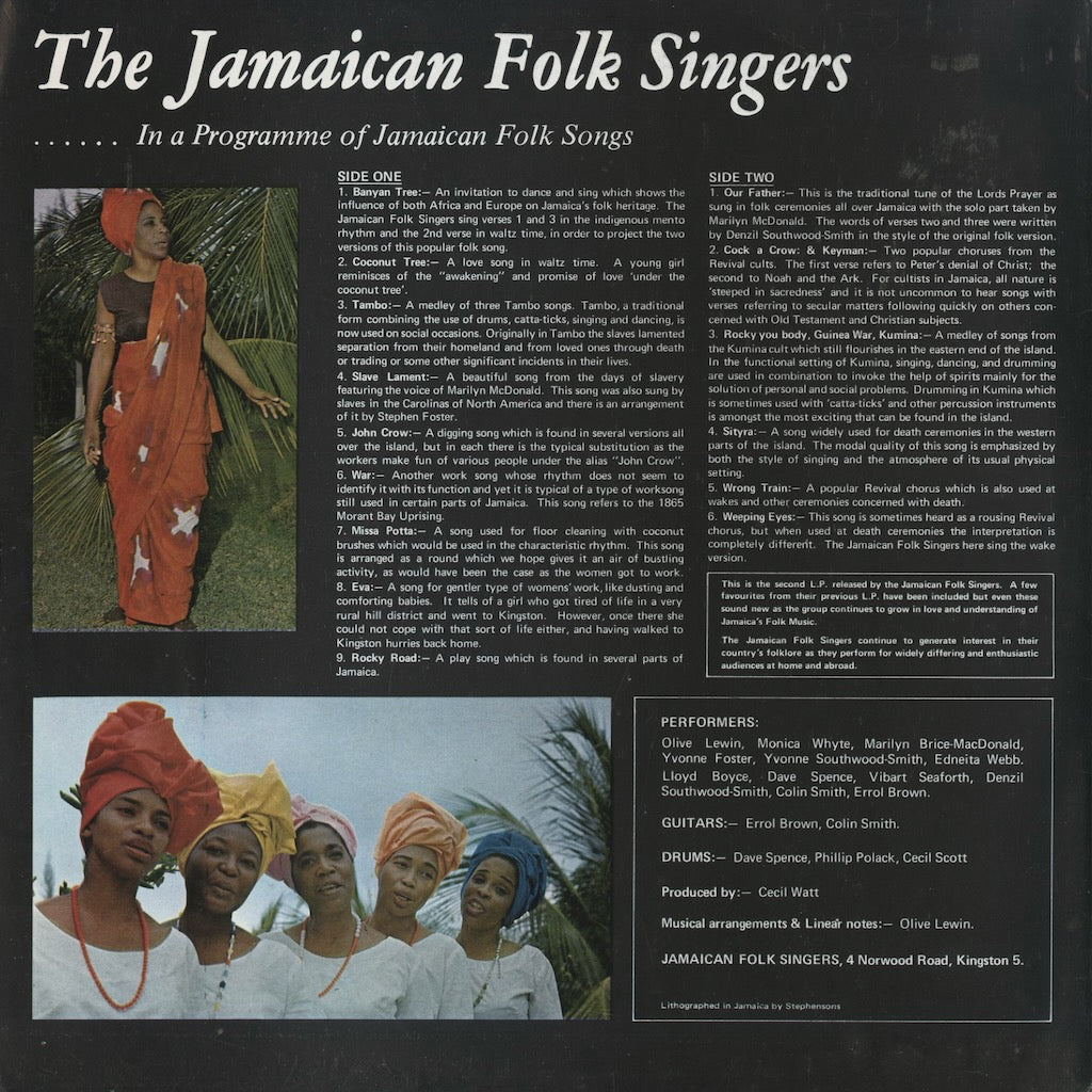 The Jamaican Folk Singers / ジャマイカン・フォーク・シンガーズ / In A Programme Of Jamaican Folk Songs Vol. 2/71