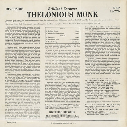 Thelonious Monk / セロニアス・モンク / Brilliant Corners (SMJ-6136M)