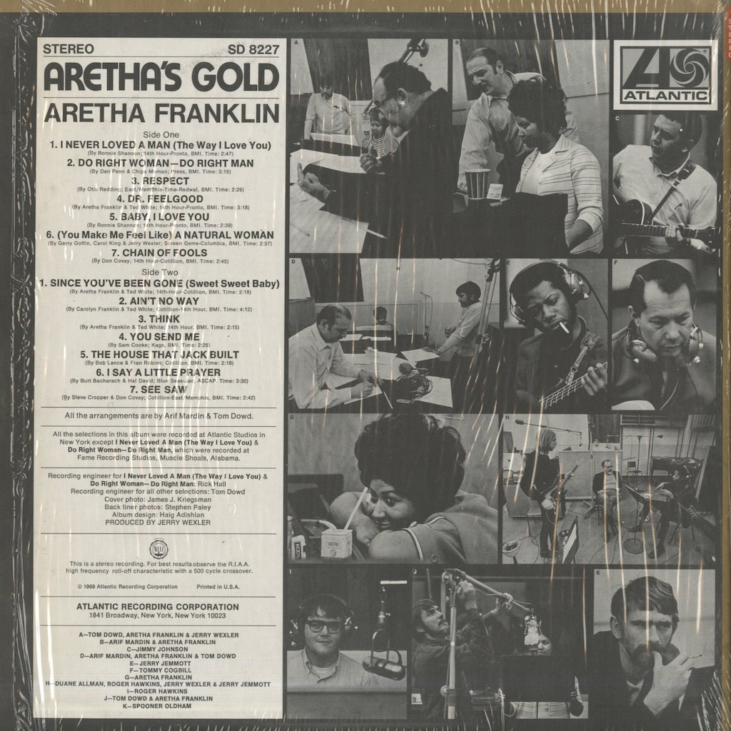 Aretha Franklin / アレサ・フランクリン / Aretha's Gold (SD 8227)