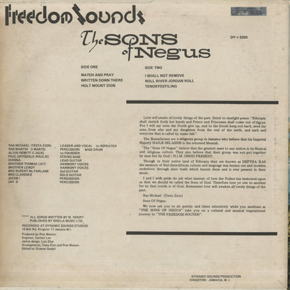 Ras Michael & The Sons Of Negus / サンズ・オブ・ニガス / Freedom Sounds (DY3350)