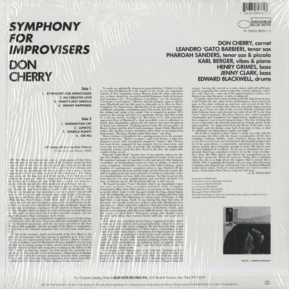 Don Cherry / ドン・チェリー / Symphony For Improvisers (B1-28976)