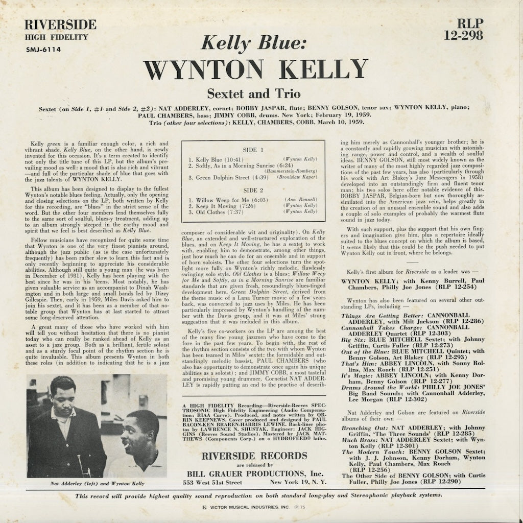 Wynton Kelly / ウィントン・ケリー / Kelly Blue (SMJ6114)
