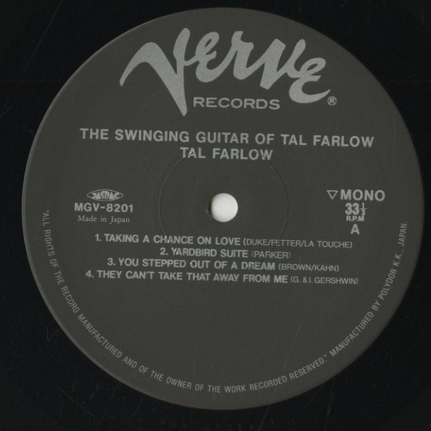 Tal Farlow / タル・ファーロウ / The Swinging Guitar of (SGD-44)